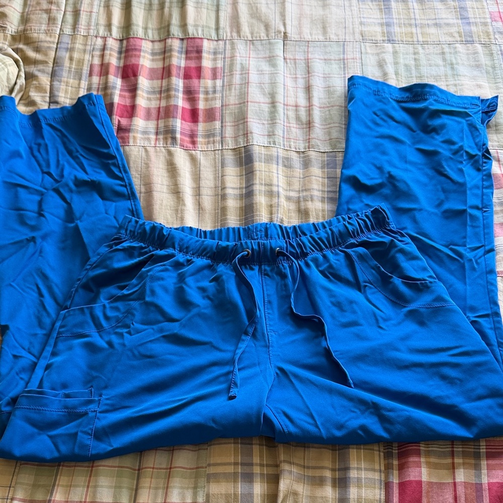 healing hands Royal Blue Elastic-Waist Scrub Joggers